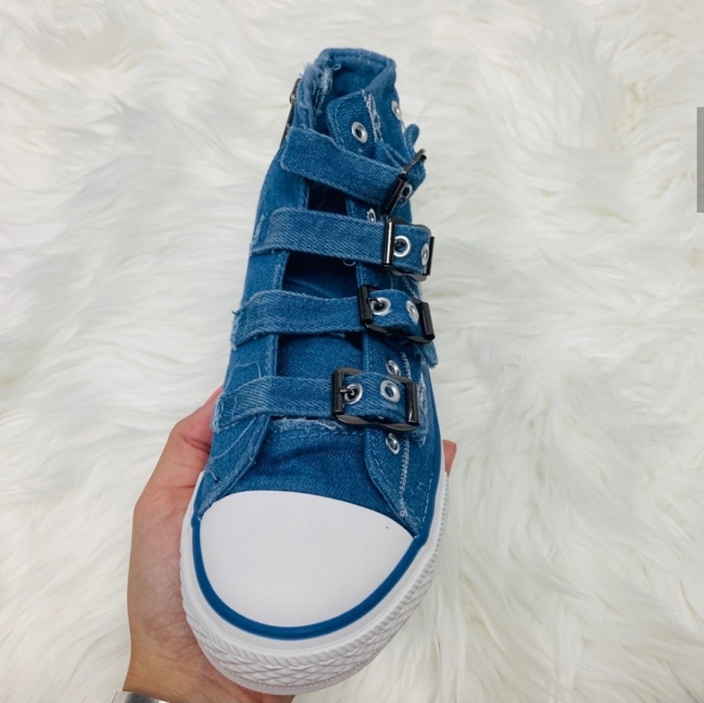 1 LEFT!! Embroidered Denim High Tops - Picture 7 of 7